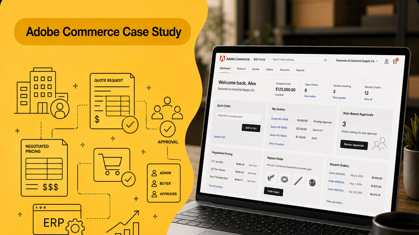 Adobe Commerce B2B Self-Service Case Study